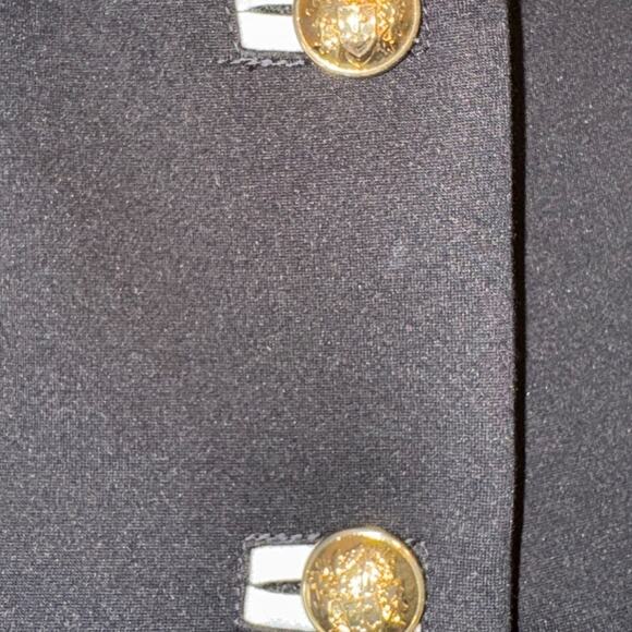 Joseph Ribkoff jacket military style black Ponte knit with gold buttons Sz 6 - Picture 6 of 10